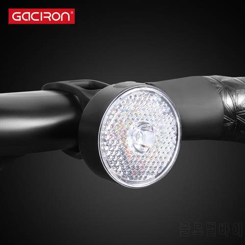 GACIRON Bike Warning Front Light 20 Lumens USB Charge Smart LED Lamp Spot light 90° Waterproof Bicycle light Cycling Accessories
