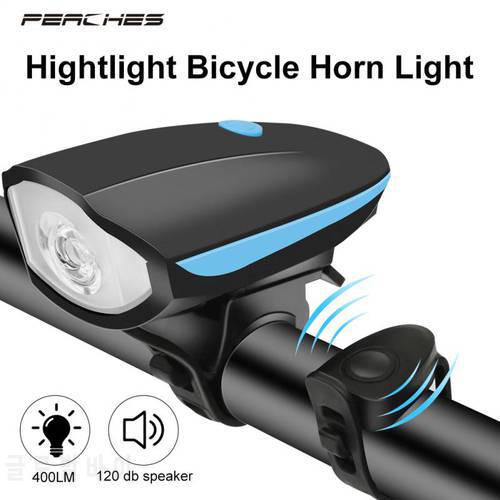 Bicycle Lantern Light Front with Horn USB Rechargeable Lamp Cycling Lamp Electronic Scooter Bell Flashlight MTB Bike Accessories