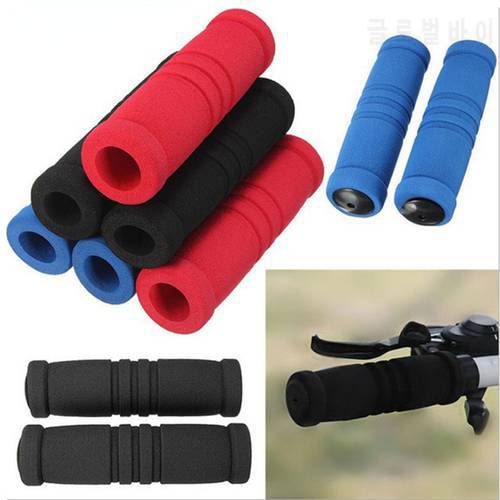 1 Pair Bicycle Handlebar Grip Sponge Pad for MTB Non-slip Shock Absorbing Soft Ultralight Comfortable Soft Cycling Accessories