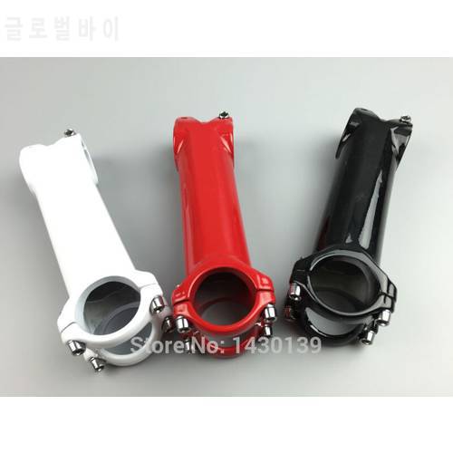 New white red road bicycle 3D forged aluminum alloy stem lightest mountain bike stems MTB parts 6 angle 31.8*60-120mm Free ship