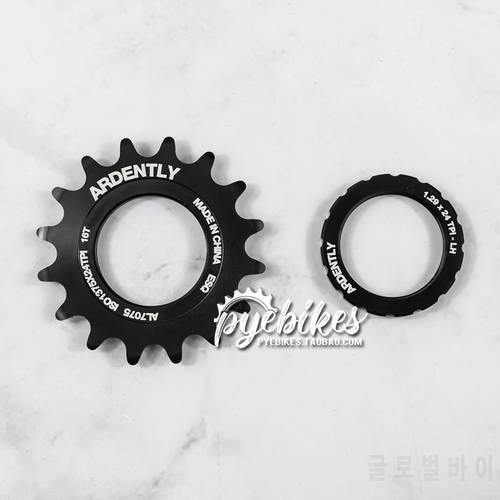 Ardently Fixed Gear High Quility Bicycle Wheel Cogs Black 7075 Aluminium Alloy Sprocket & Lockring 13T -20T 30G