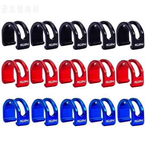 5pcs Mountain Bike Cable C-Type Fixing Buckle Hollowed-out MTB Bicycle Hydraulic Hose Organizer Clip Bicycle Parts