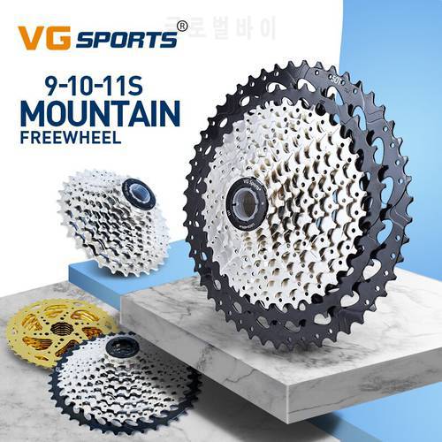1pc VG SPORTS 9 10 11 Speed Mountain Bike Cassette Freewheel MTB Bike Cassette Sprocket 9v 10v 11v 32T/36T/42T/50T Bike parts
