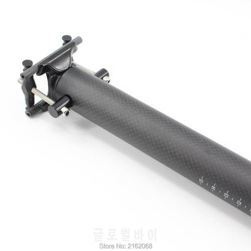 New Mountain folded bike matte 3K full carbon fibre bicycle seatpost carbon MTB parts 27.2/30.8/31.6/33.9/34.9mm*400mm Free ship
