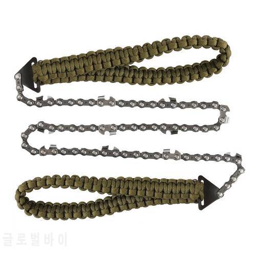 11 Tooth Portable Outdoor Umbrella Rope Hand Zipper Saw Garden Logging Chain Saw Convenient Folding Saw Outdoor Pocket Chain Saw