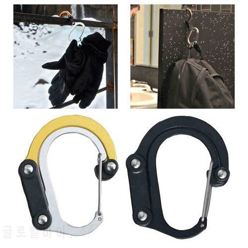 Outdoor Hook Aluminum Alloy Multi Tool Handbag Holder Hanger Deluxe Carabiner Clip Climbing Snap Clip Keychain Clips