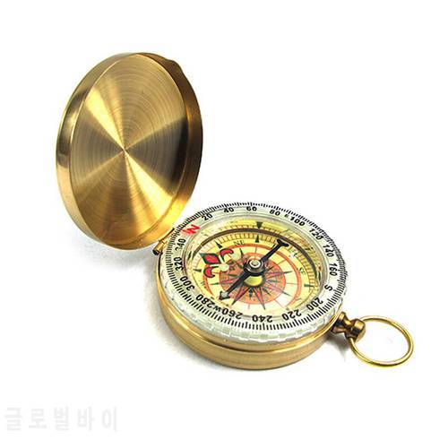 H920 Pure copper directional multi-function compass / pocket watch map luminous gold-plated compass outdoor equipment