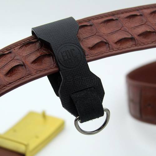 A379 Belt companion belt keychain cross pattern first layer cowhide combined with five metal EDC outdoor accessories