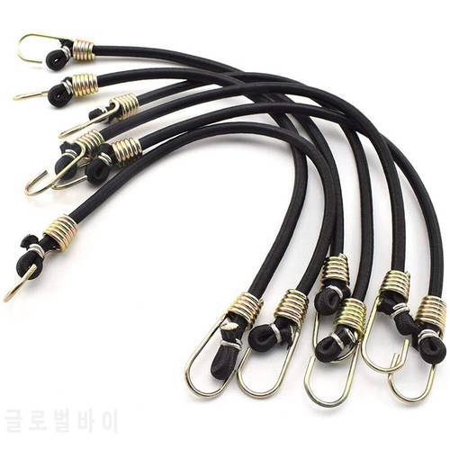 10pcs Heavy Duty Elastic Bungee Cords Luggage Cord 30cm Strap String With Hooks Kayak Camping Cycling Luggage Rope