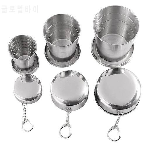 Stainless Steel Folding Cup Folding Retractable Cup Folding Cup Blackjack Cup Teacups Teaware 75ML/150ML/250ML