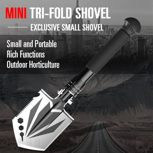 Folding Camping Shovel Multi-Functional Portable Gardening Shovel Entrenching Tool for Off-Road Digging Dirt Sand
