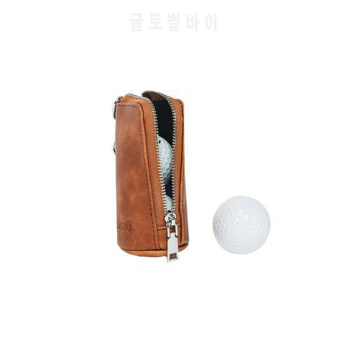 High Quality Portable Small Golf Ball Bag Mini Waist Pack Faux Leather Key Case Storage Pouch For Golf Lovers
