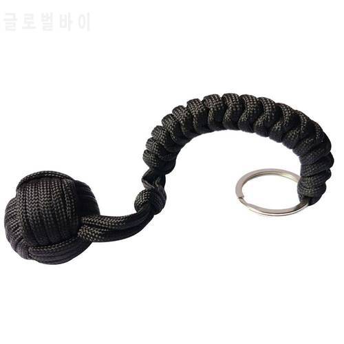 1Pcs Outdoor Sports Equipment Monkey Fist Round Umbrella Crafts Ring Ball Key Rope Pendant Key Self-defense Accessories Key Q8D1