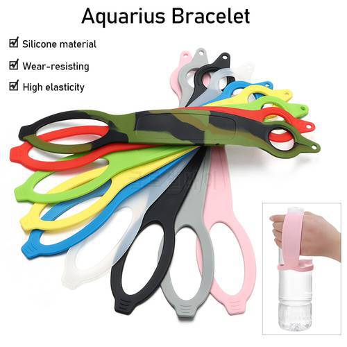 Bottle Belt Quickdraw Carabiner Holder Hook Clip Outdoor Safety Clasp Buckle Silicone Bottles Hanger Water EDC Tools