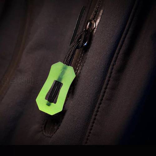 5pcs/set Outdoor Camping Tool Luminous Zipper Pull Kit Markers Glow In The Dark Night For Coat Jacket Rucksacks Tent Zippers