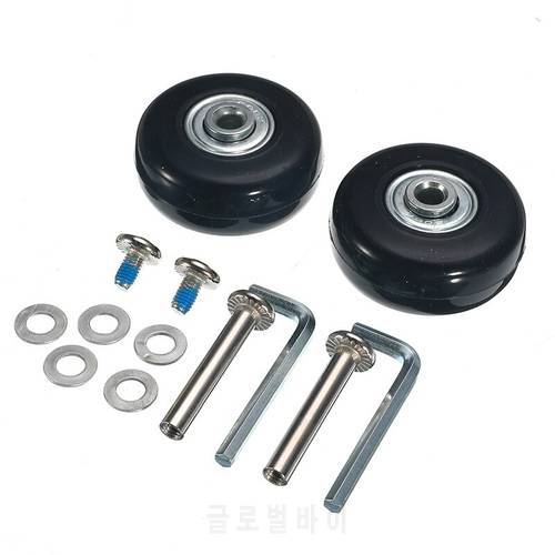2 Sets OD Luggage Suitcase Replacement Wheels Axles Deluxe Repair Tools Outdoor 45mm New