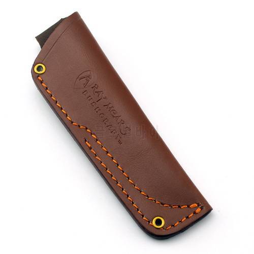 1 pc First Layer Cowhide Leather Straight Knife Case Scabbard Sheath for Bushraft RAY MEARS Nordic Outdoor Tool Holster Cover
