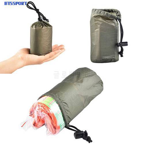 1pc Lightweight Camping Sleeping Bag Storage Bag Outdoor Emergency Sleeping Bag Storage With Drawstring Sack For Camping Hiking