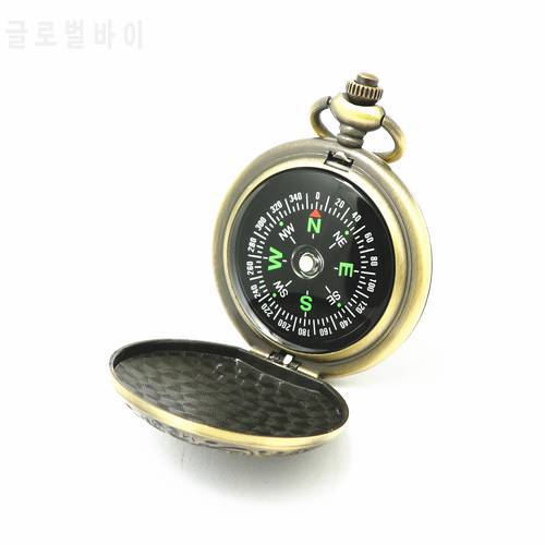 1PCS High Quality Camping Hiking Flip Pocket Watch Compass Portable Compass Navigation for Outdoor Zinc Alloy Tactical Compass