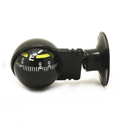 A5KC 360 Degree Rotation Waterproof Vehicle Navigation Ball Shaped Car Compass with Suction Cup