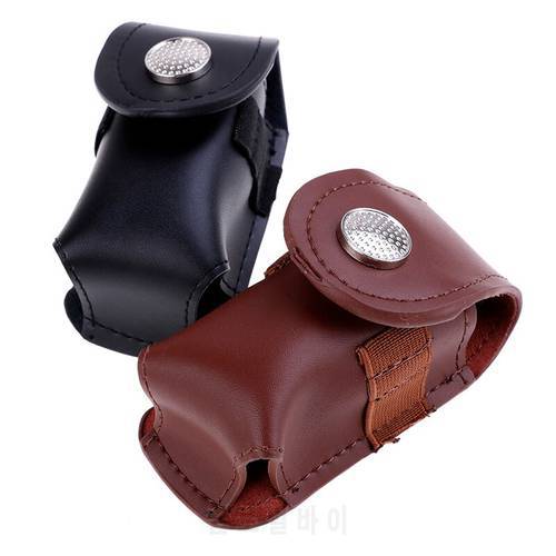 Portable Golf Ball Holder Waist Pouch Bag Leather Cool Golf Tee Bag Sports Accessory