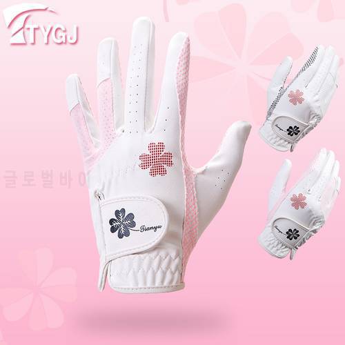 2022 Coolmax Ice Pair New PU Golf Gloves Non-slip Breathable Fiber Cloth Gloves Left and Right Washable Sportswear Accessories