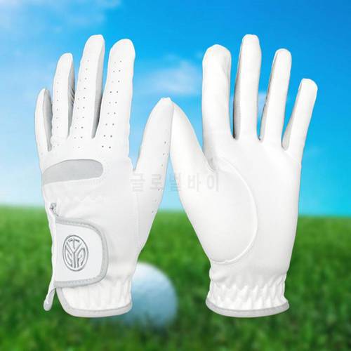 Durable Reliable Fit Compression Golf Glove Male Golf Gloves Faux Microfiber Leather High Elasticity