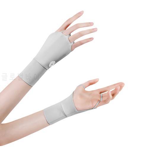 Golf Ice Half Finger Gloves Sun Protection Gloves Fingerless Open Palm For Maximum Gripping And Flexibility Sun Protection SPF