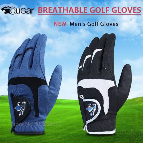 1 Pcs Breathable Golf Gloves Men Elastic Sports Mittens Male Anti-slip Granules Golf Gloves Man Left Hand Mitten Hook and Loop