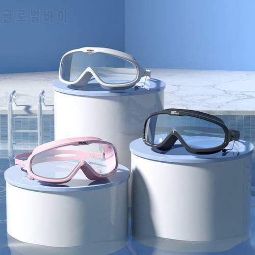 Pro Swimming Glasses Waterproof Anti Fog Swim Eyewear Diving Goggles for Adults Swim Diving Goggles with Earplugs
