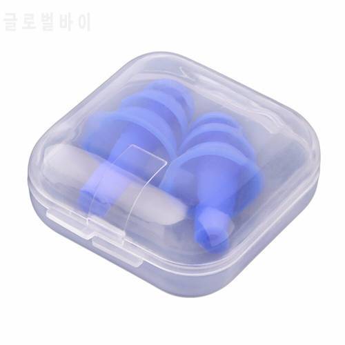 Earplugs 1 pair Silicone Ear Blue Spiral Solid Convenient Plugs Anti Noise Snoring Earp lugs Comfortable For Study Sleeping Hot