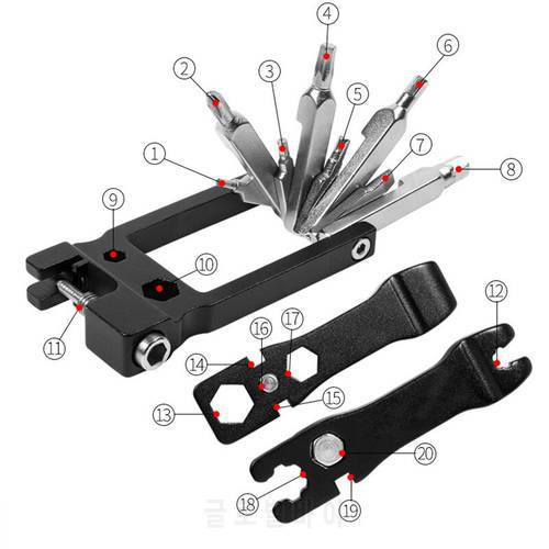 Bike Multitool Bike Cycling Bicycle Repair Tool Kit Compact A Variety of Functions for Road Bicycle MTB Mountain Bikes