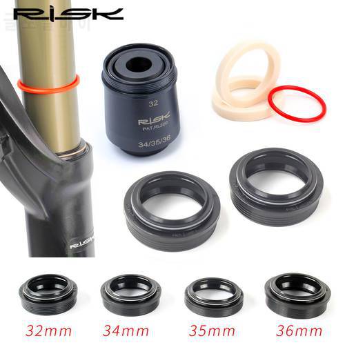 RISK 32mm 34mm 35mm 36mm Bike Bicycle Shock Suspension Front Fork Dust Seal Kit Oil Seal Sponge Ring Installation Tool Driver