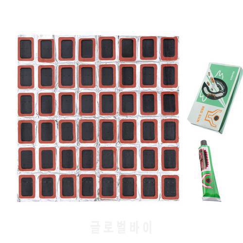 48pcs Rubber Puncture Patches Bicycle Tire Tyre Tube Repair Cycle Patch Kit No Glue Bicycle Inner Tube Puncture Repair Tools