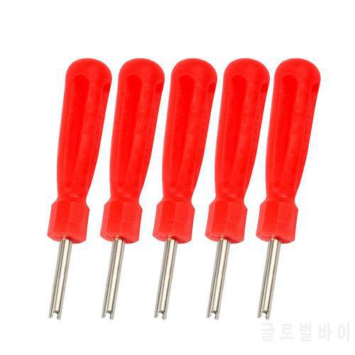 5pcs Bike Bicycle Schrader Valve Gas Nozzle Removal Screwdriver Tire Repair Tool