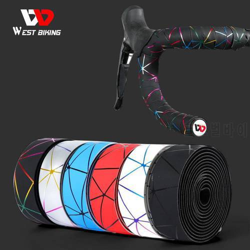 WEST BIKING Multicolor Road Bike Handlebar Tape Anti-Slip Shock Absorption Cycling Belt Wraps for Bicycle Handle Accessories