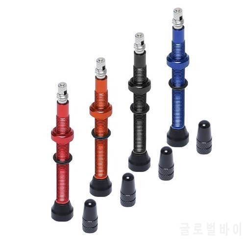 One Pair Bicycle Tubeless Tire Presta Valve Brass Core Optional Brass Alloy Stem 48/60 Mm W/ Alloy Cap & Tool Bike Accessories