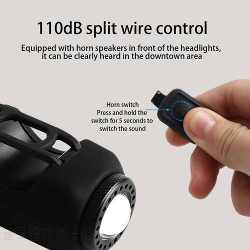 Bicycle Light Remote Control Horn Light Headlight TYPE-C Fast Charging Waterproof MTB Horn Light Flashlight Bicycle Accessories