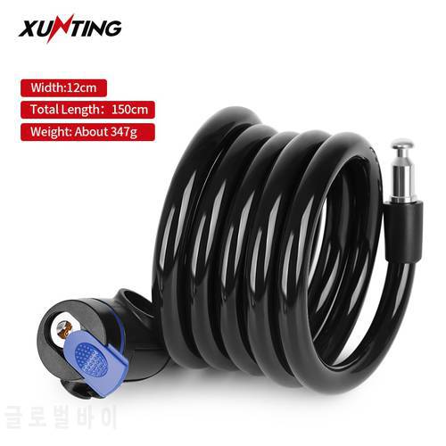 Xunting Bike Lock Anti-theft MTB Road Bicycle Steel Wire Cable Lock Motorcycle Helmet Folding Bike Electric Scooter Safety Lock