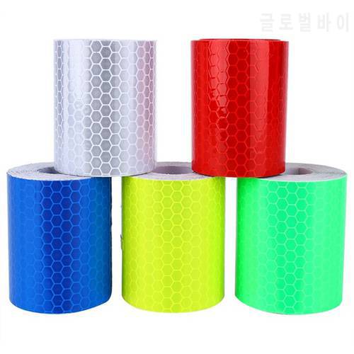Bicycle Accessories 5cm*1m Bike Body Reflective Safety Stickers Reflective Safety Warning Conspicuity Tape Film Sticker Strip