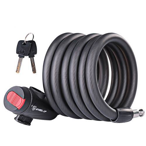 Bike Lock 1.2m 1.8m Anti Theft Bicycle Accessories Portable Bicycle Wirerope Lock For MTB Road Motorcycle Convenient and Swift