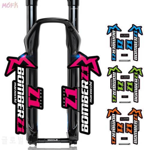 1 set Marzocchi BOMBER Z1 Bicycle Stickers 2022 Style pvc Fork Stickers MTB road bike Decals bicycle accessories