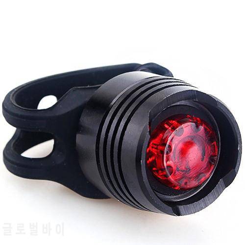 Aluminum Bicycle Cycling Front Rear Tail Helmet Red White LED Flash Lights 3 Modes Safety Warning Lamp Cycling Caution Light