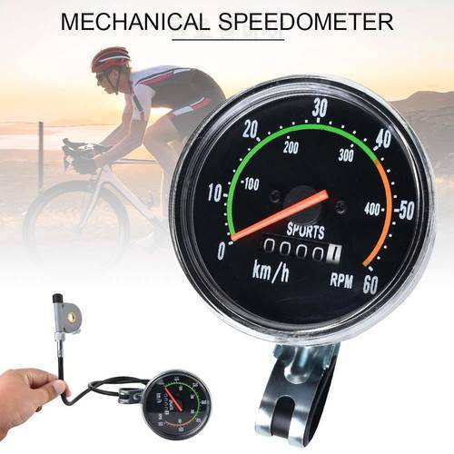 Bicycle Stopwatch Mechanical Classic Retro Bike Speedometer Bike Wired Milometer for 26/28/29/27.5inch Bike Bicycle Accessories
