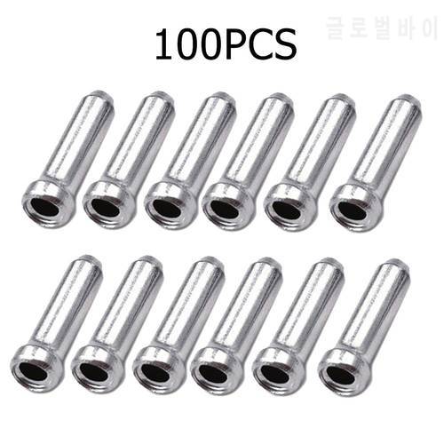 100pcs/pack Aluminum Alloy MTB Bike Bicycle Brake Shifter Inner Cable Tips Wire End Cap Crimps Bicycle Accessories