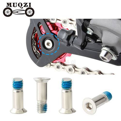 MUQZI 2PCS Pulleys Bolt Rear Derailleur Stainless Steel M5 Jockey Screw MTB Road Bike Idler Guide Wheel Bolt Cycling Parts