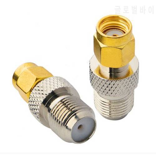 F Female To RP-SMA Male Jack RF Coaxial adapter Connectors
