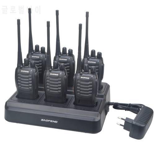 Baofeng Walkie Talkie Accessories 6 Pocket Multi Unit Charger for BF-888S BF-888H BF-88E BF-666S BF-777S Portable Two Way Radio