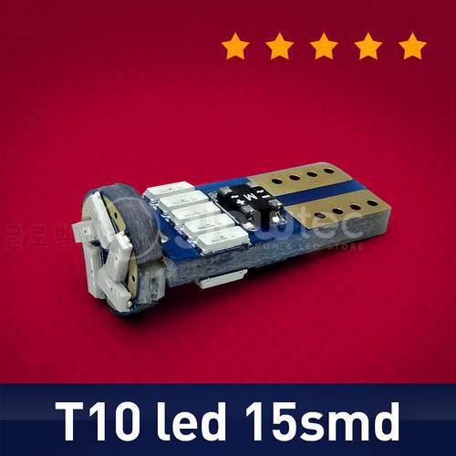 1pc LED T10 canbus led W5W Canbus t10 led 15smd 3014 LED nonpolarity Light External Light GLOWTEC