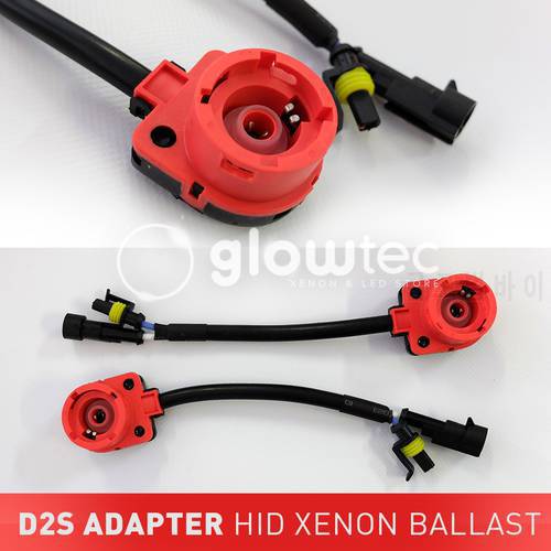 2 PCS D2 D2C D2S D2R Adapter AMP Socket Converter Cable XENON Harness Wire HID Bulb Base Adaptor Car Accessories GLOWTEC